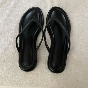 J Crew leather flip flops